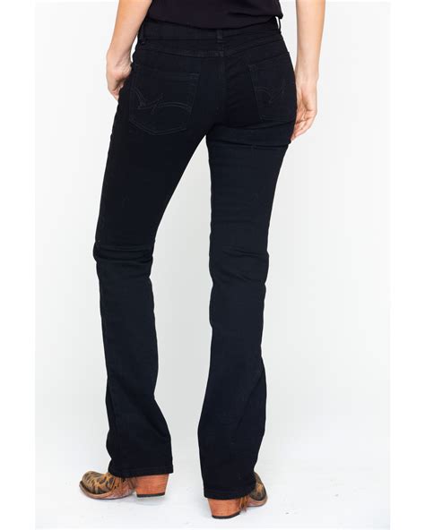 Wrangler Women's Black Mid-Rise Bootcut Jeans | Boot Barn