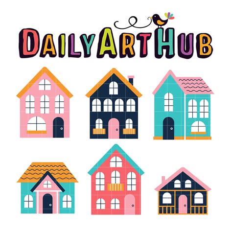 Colorful Doll House Clip Art Set – Daily Art Hub // Graphics, Alphabets & SVG