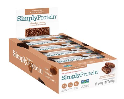 Amazon.com : Simply Protein Bar, Chocolate Caramel, GF and Vegan, 1.4 ...