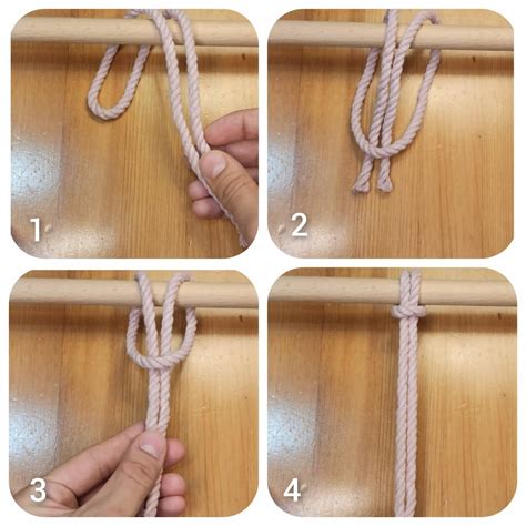 How To Tie a Macrame Lark’s Head Knot – macraming