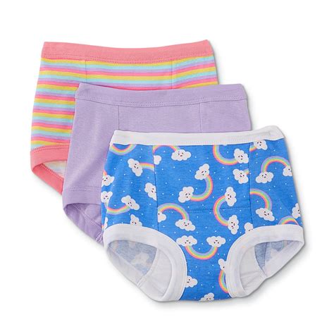 Toddler Girls' 3-Pack Training Pants - Assorted