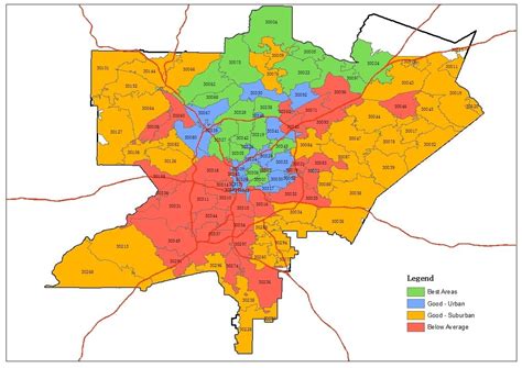 Atlanta Ga Zip Code Boundary Map at Carol Greenway blog