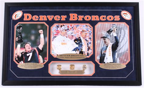 Denver Broncos "3 Time Super Bowl Champions" 20x32 Custom Framed ...