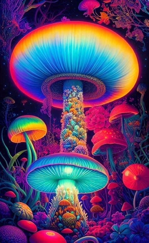 Pin on Hello 🌈🌟⭐️💫 | Mushroom art, Dreamy artwork, Trippy designs