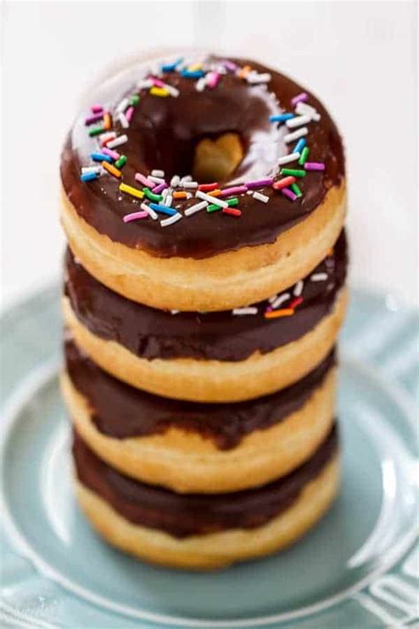 Chocolate Frosted Donuts with Sprinkles - Life Made Sweeter