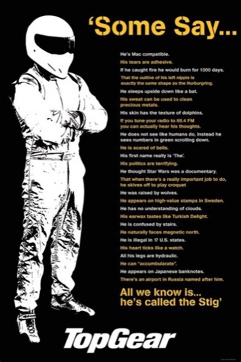 Buy Top Gear Stig Quotes Poster, Posters & Prints | Sanity