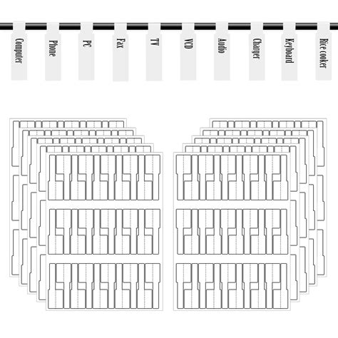 Buy White Cable Labels, 300 Premium Wire Label Tags for Electronics, Printable Cord Labeling ...