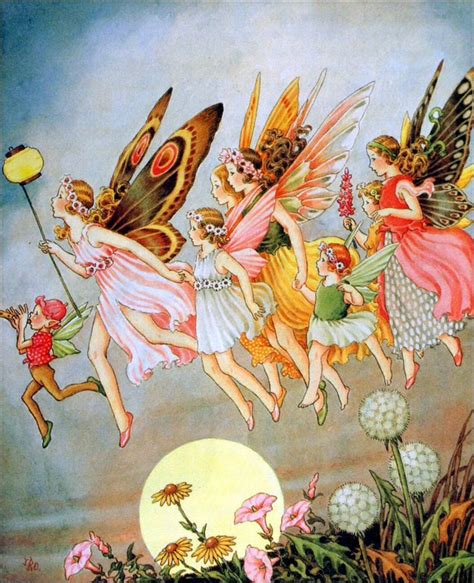 Art by Ida Rentoul Outhwaite (1908) - “Then The Fairies Came.” | Vintage fairies, Fairy ...