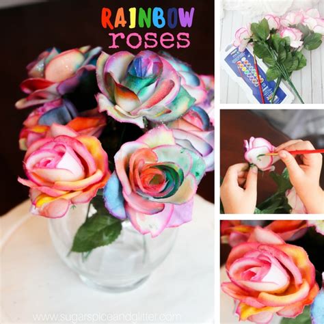 DIY Painted Fabric Rainbow Roses – Craft Gossip