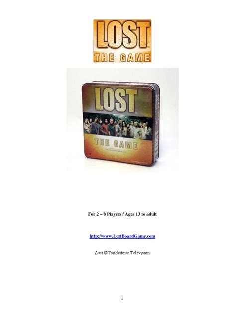 Lost Board Game Rulebook | Gaming | Tabletop Games