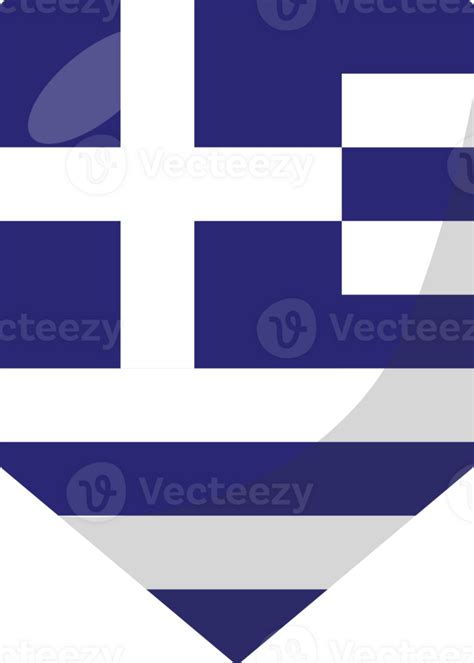 Greece flag pennant 3D cartoon style. 41267705 PNG