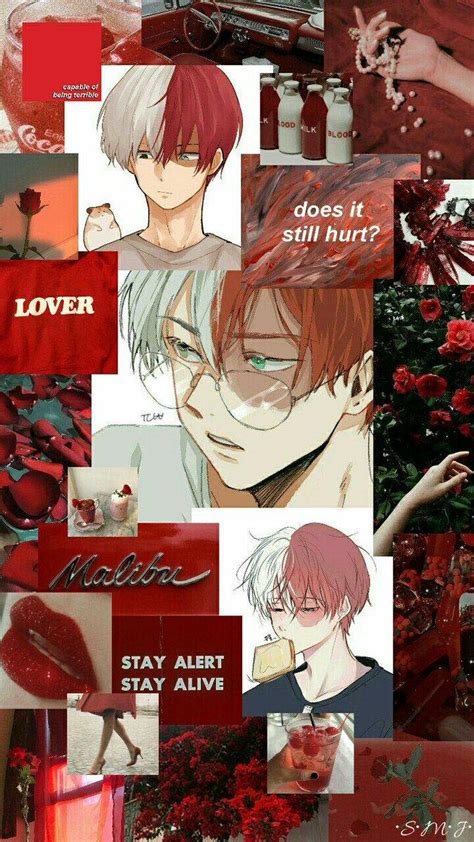 Download Todoroki Cute Red Aesthetic Wallpaper | Wallpapers.com