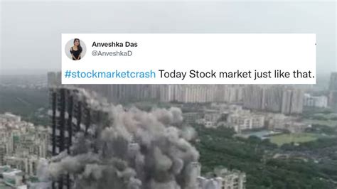 Indian Stock Market Crash Has Twitter Exploding With Noida Twin Towers ...