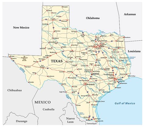 What States Border Texas? - WorldAtlas