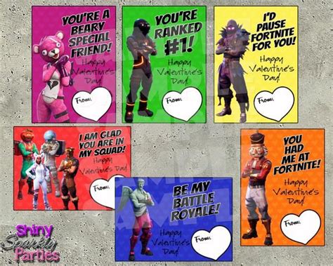 Fortnite Valentine Cards - Printable Instant Download | Valentines ...