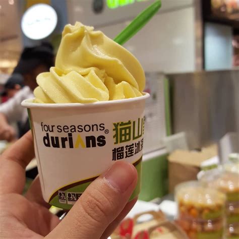 Durian Ice-cream at Musang King by Four Seasons Durians - Halal Tag Singapore