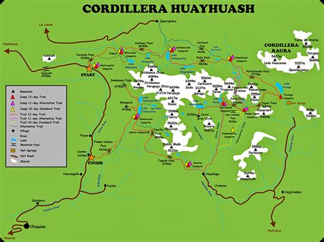 Cordillera Huayhuash In Peru Map | canoeracing.org.uk