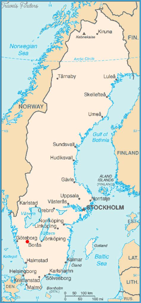 Boras Sweden Map - TravelsFinders.Com