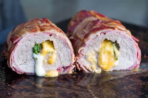 Traeger Smoked Stuffed Pork Tenderloin - Easy bacon-wrapped tenderloin