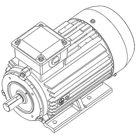 Cast iron motor IE2 80M 0,75kW 1500rpm B3B14a 230/400V50Hz