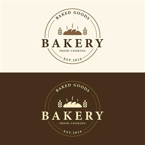 Delicious and tasty organic Fresh Baked Bakery Shop Logo design retro ...