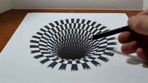 Drawing a Hole - Anamorphic Illusion - YouTube - Linkis.com