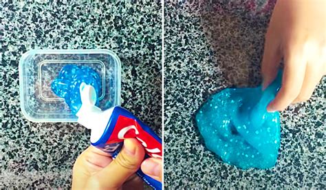 DIY No-Glue Toothpaste Slime