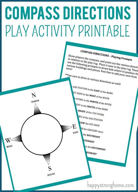 Teach kids about compass directions with this engaging play idea and free printable! via ...