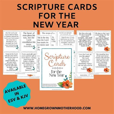 New Years Scripture Cards