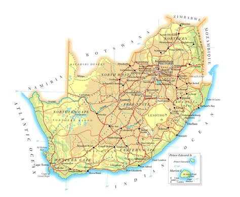 Road Map Of South Africa Free Download - Download Gratis