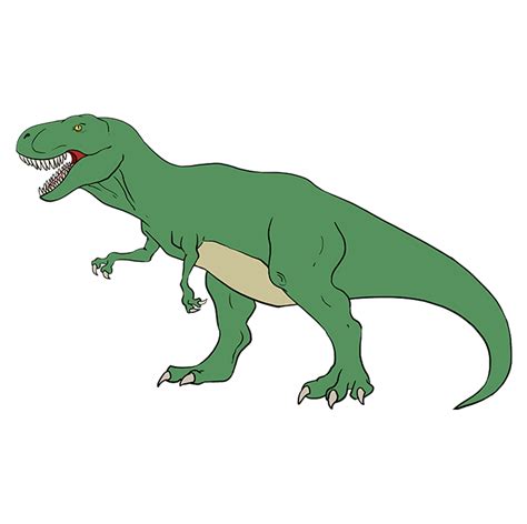 How to Draw a Tyrannosaurus Rex - Really Easy Drawing Tutorial