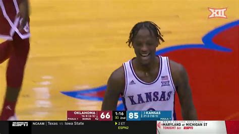 Oklahoma vs Kansas Men's Basketball Highlights - YouTube