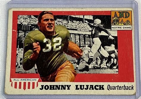 Lot - 1955 Topps All American #52 Johnny Lujack Notre Dame Football Card