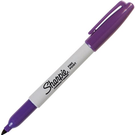 Sharpie Permanent Markers, Purple, Fine Tip, 12/BX | Grand & Toy