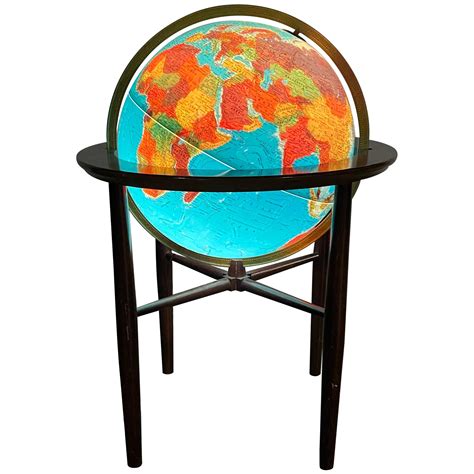 Modernist Lighted World Globe on Stand Illuminated, Scan Globe a/s ...