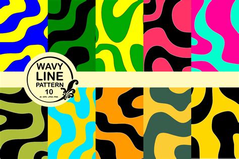 Wavy Line Pattern Graphic by Mahesa Design · Creative Fabrica