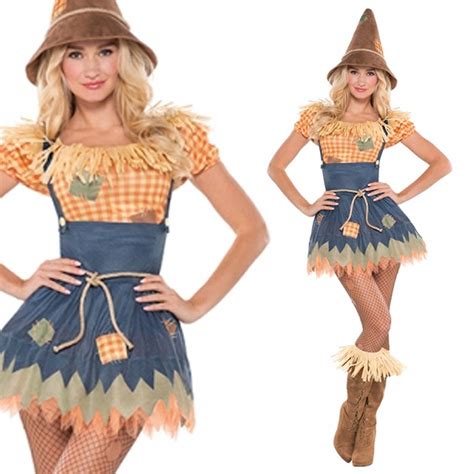 Adult Wizard Sultry Scarecrow Costume Sexy Ladies Fancy Dress Outfit New UK 8-16 | eBay