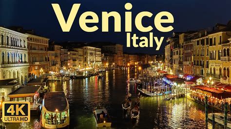 Walking Tour of Venice, Italy at Night (4K Ultra HD) - Charming Venice Nightlife - YouTube