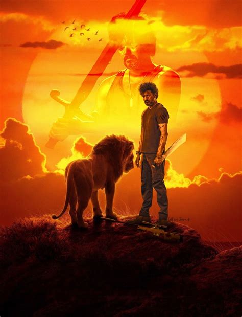 Unofficial #leo Thalapathy Vijay x Leo Lion Fanmade Poster 2023 Design ...