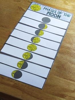 moon phases flip book by AisforAdventuresofHomeschool | TpT