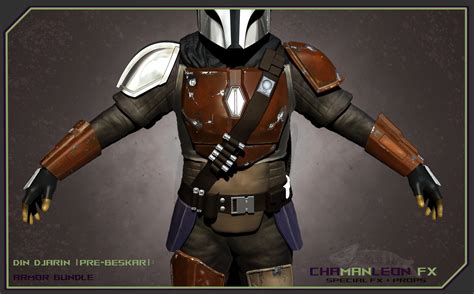 Din Djarin Mandalorian Pre-Beskar Armor Bundle Cosplay 3D model 3D ...