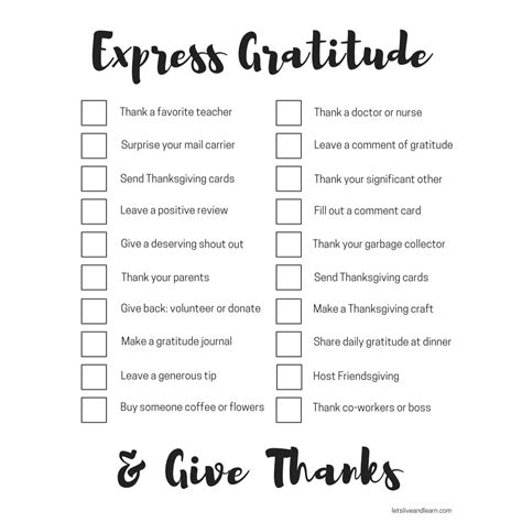 20 Ways to Give Thanks and Express Gratitude (with free printable ...