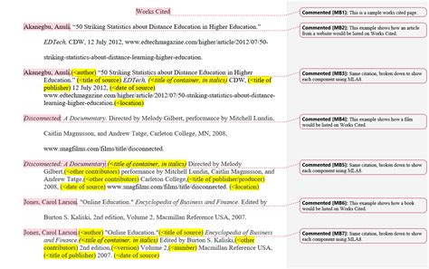 Creating a Works Cited Page – Advanced English