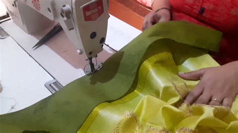 Saree falls stitching - YouTube