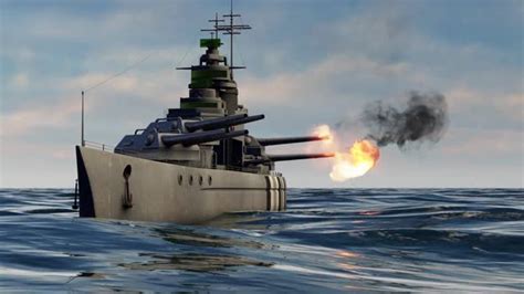 Battleship Firing Heavy Caliber Guns, Motion Graphics | VideoHive