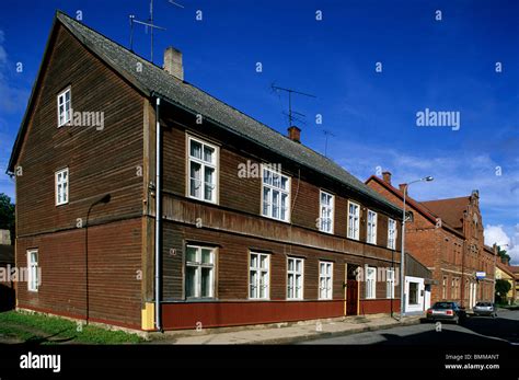 Estonia,Viljandi,Old Town ,traditional houses,typical houses Stock ...