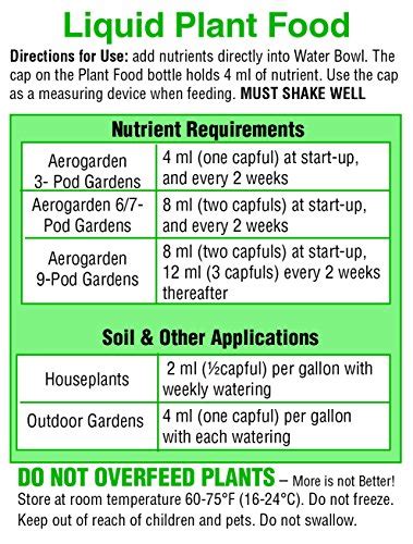 Liquid Plant Food For Aerogarden Liquid Fertilizer W/ Hydroponic ...