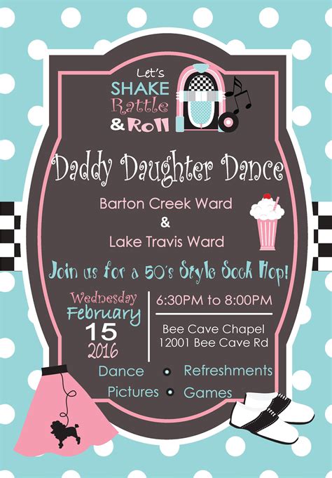 Daddy Daughter Dance Invitations 2017 | Daddy daughter dates, Daddy daughter activities, Daddy ...