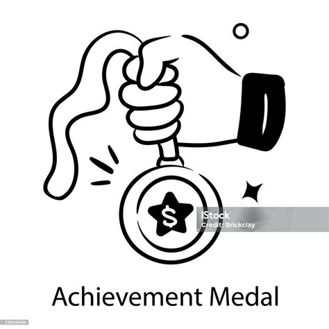 Achievement Medal Stock Illustration - Download Image Now - Achievement, Award, Doodle - iStock