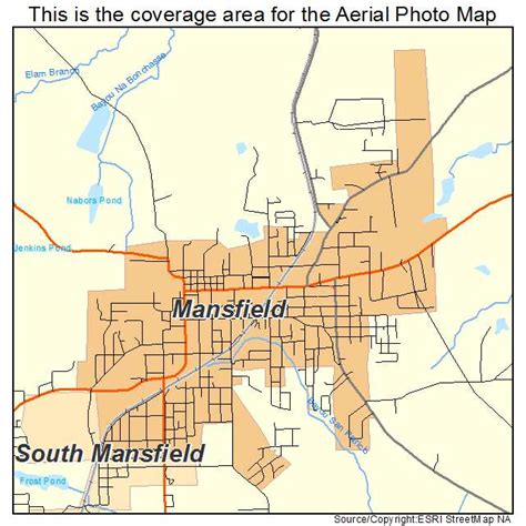 Aerial Photography Map of Mansfield, LA Louisiana